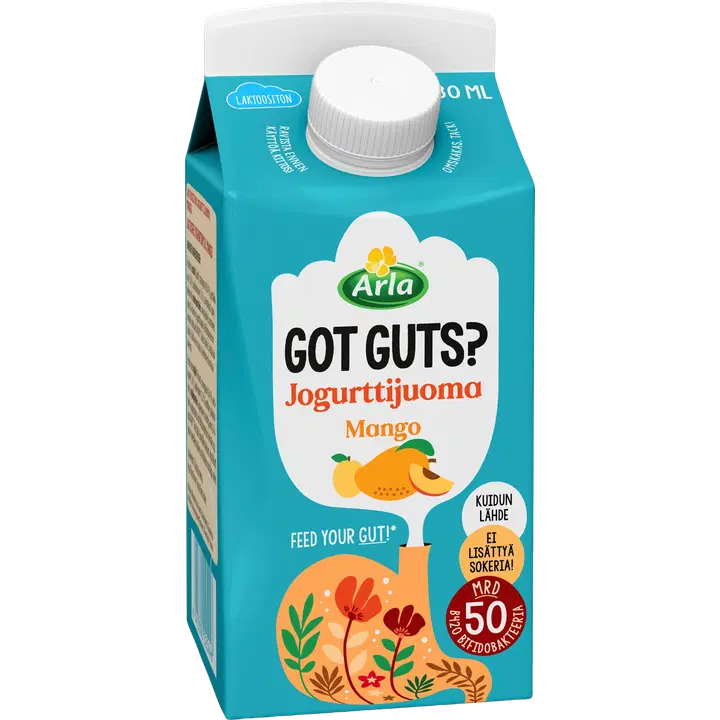 Arla Got Guts? laktoositon mango jogurttijuoma 330 ml