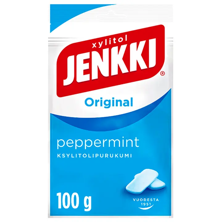 Jenkki Peppermint närimiskummid ksülitoliga 100g