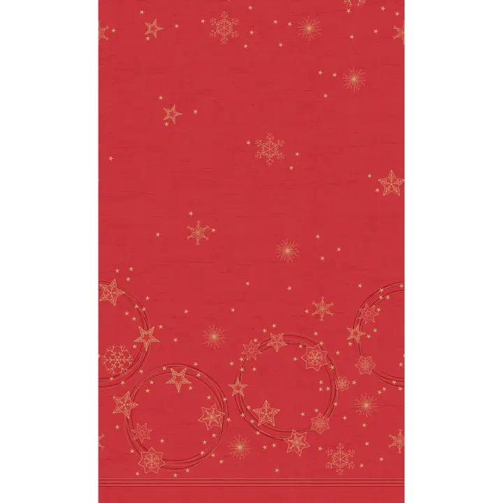 DUNI Dunicel® 138 x 220cm Star Shine punainen pöytäliina