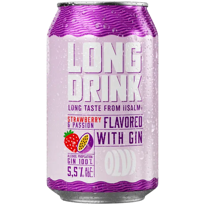 OLVI Long Drink Strawberry & Passion 5,5 % 0,33 l tlk