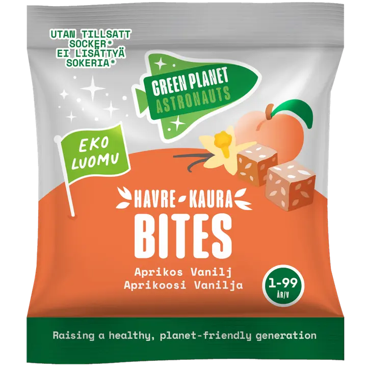 Green Planet Astronauts LUOMU kaurabites aprikoosi-vanilja 25g 12kk+