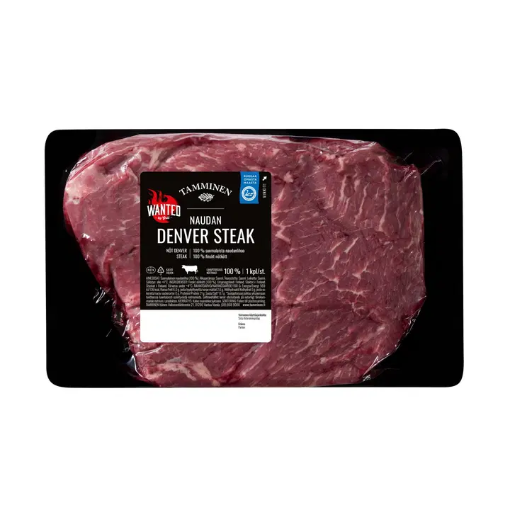 Tamminen naudan Denver steak n700g