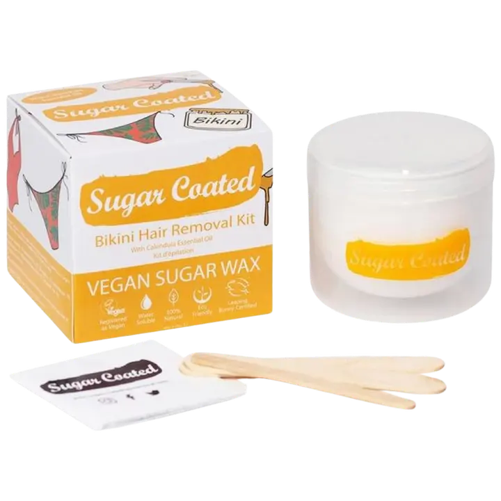 Sugar coated kotisokerointipakkaus-bikinialue