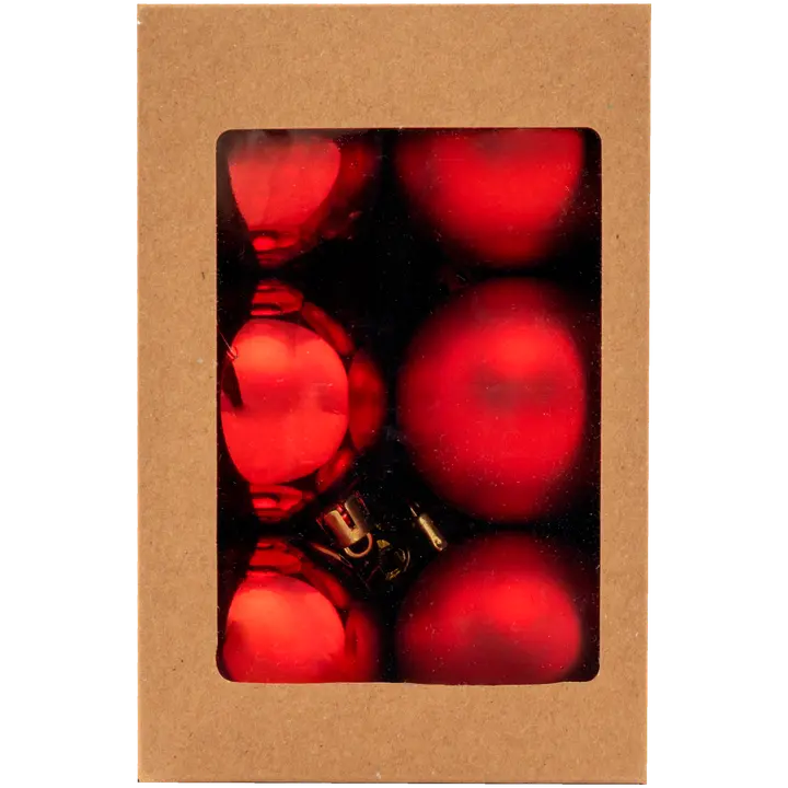 Jõulukuul 5 cm 12 tk punane