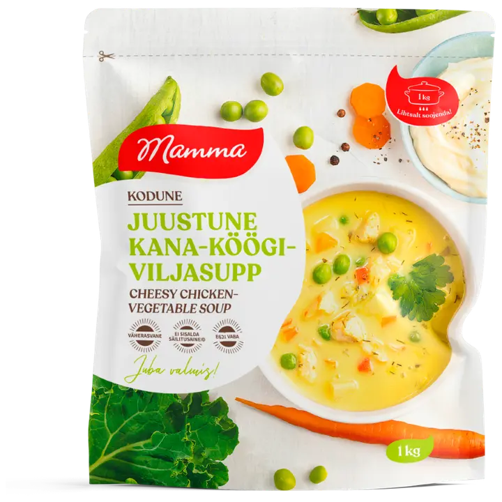 Mamma Juustune Kana-Köögiviljasupp 1 Kg