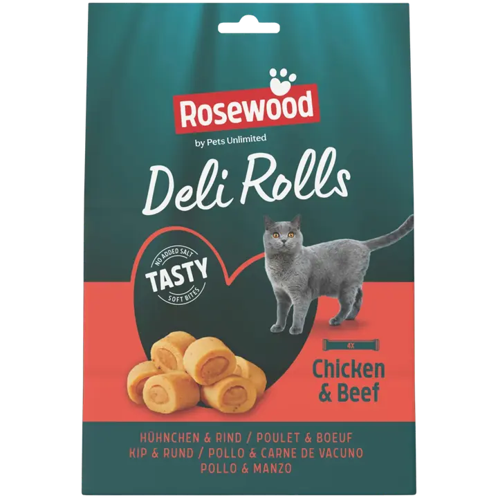 Rosewood kissan herkkurullapalat kana ja nauta 4 x 10 g