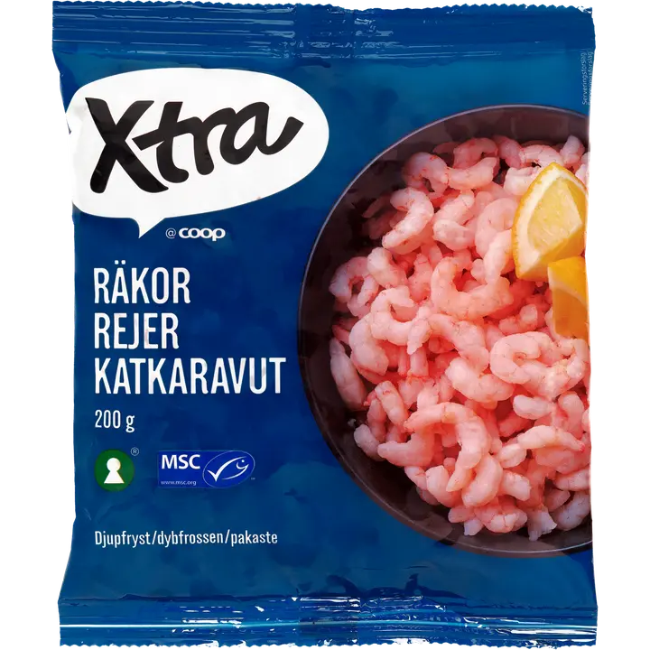 Xtra väikesed keedetud kooritud krevetid, 200 g