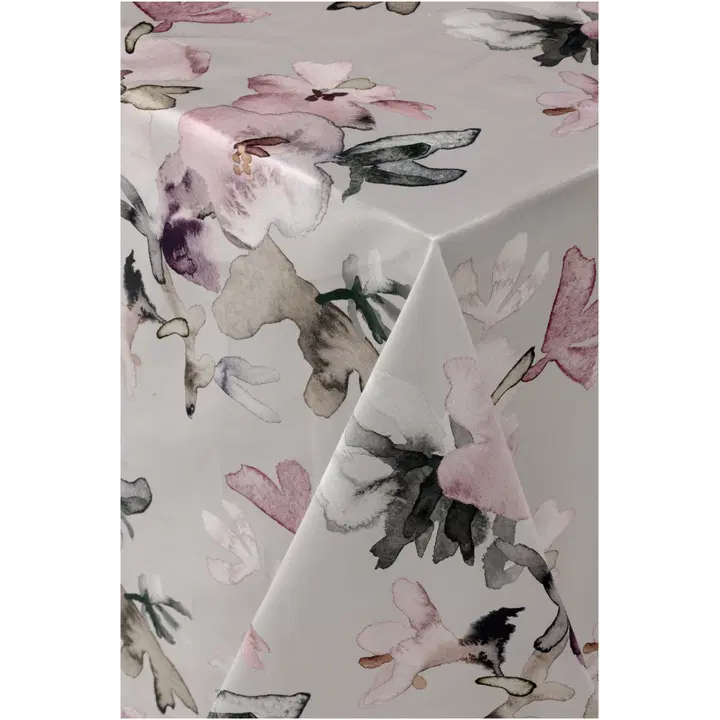 Pentik Hetki pöytäliina 145x250 cm kukka harmaa