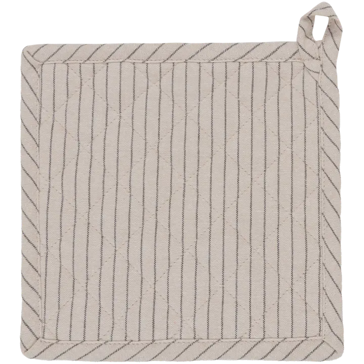 House patalappu Pinstripe 22 x 22cm linen/black PatternLab