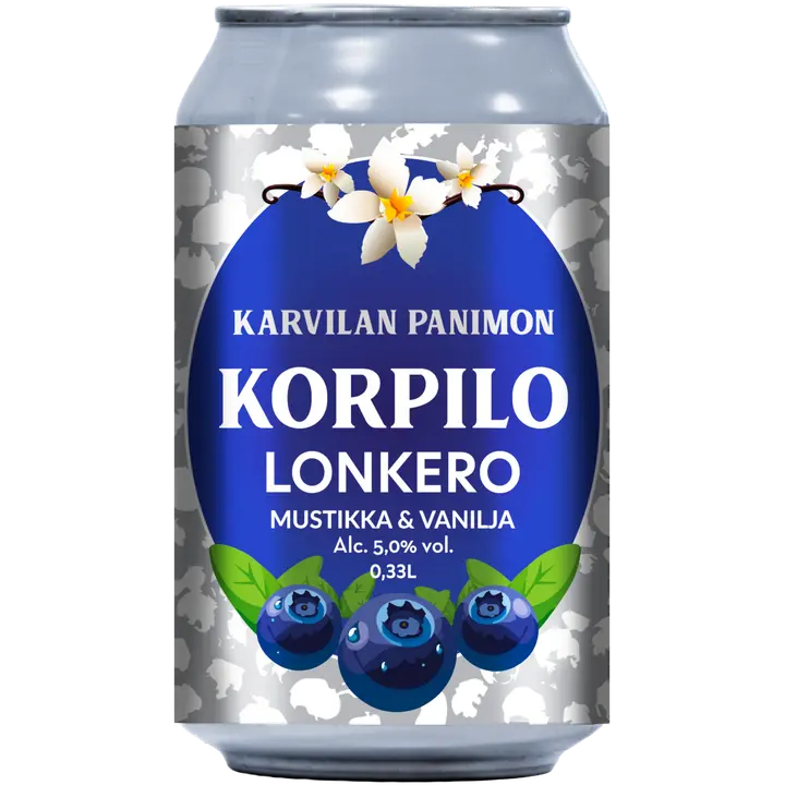 KORPILO Lonkero 5 % Mustikka&Vanilja 0,33 l tölkki