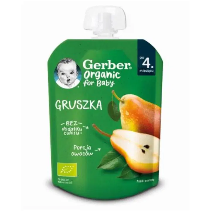 GERBER pirnipüree, orgaaniline, 4k, 80 g