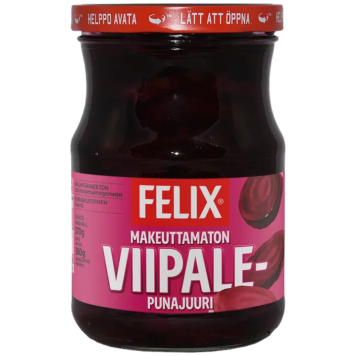 Felix osötat skivade rödbetor 570/380g