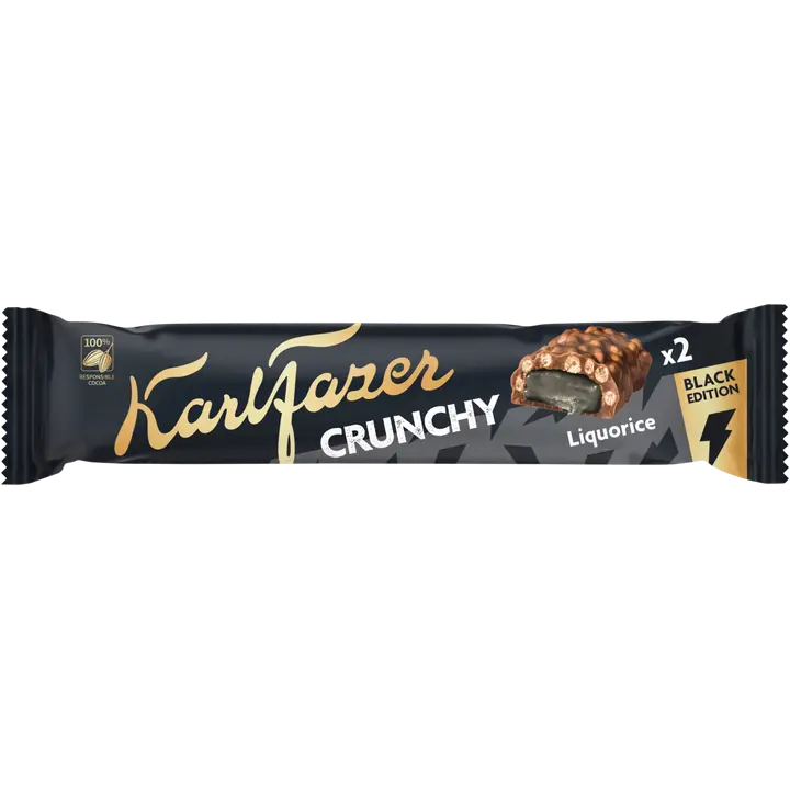 Karl Fazer Crunchy Black Edition suklaapatukka 55g