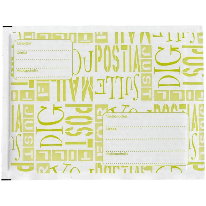 Aaltopussi C/0 15x20cm FSC kuosipainatus valkoinen