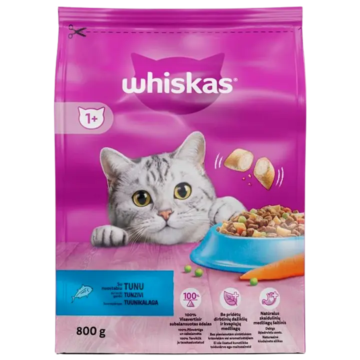 Whiskas kuivtoit täiskasvanud kassidele tuunikalaga 800g