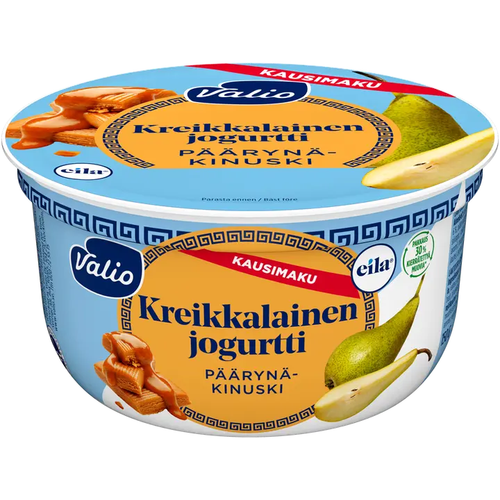 Valio kreikkalainen jogurtti 150 g päärynä-kinuski laktoositon kausimaku