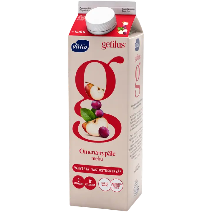 Valio Gefilus® mehu 1 l omena-rypäle+kuitu