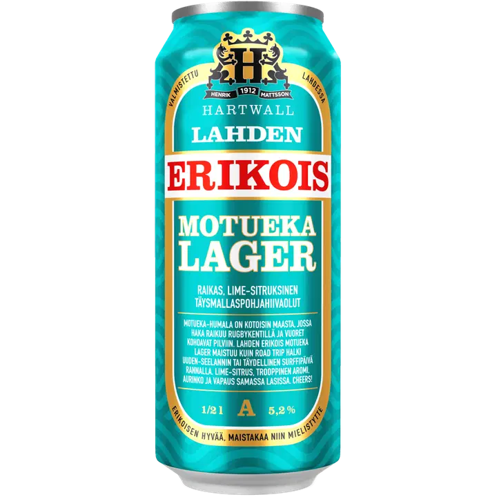 Lahden Erikois Motueka Lager olut 5% 0,5 l