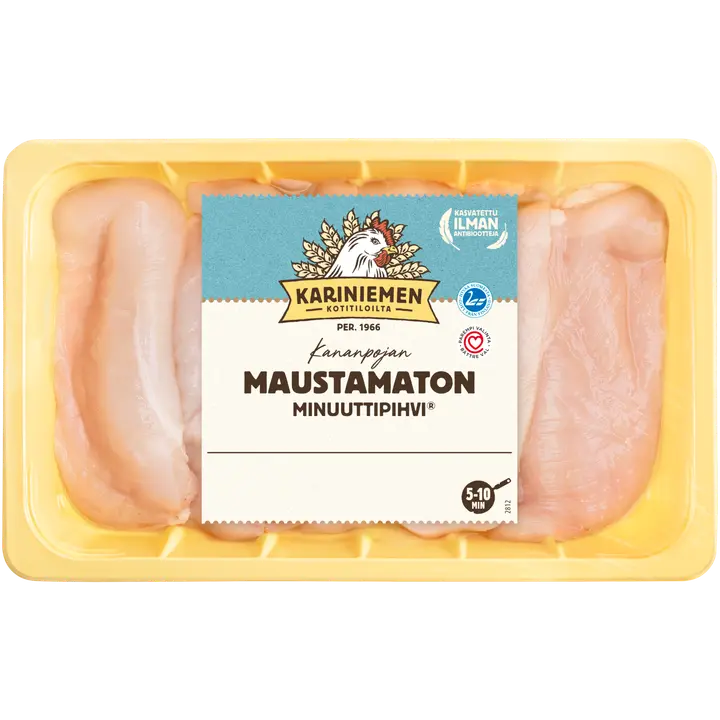 Kariniemen Kananpojan Minuuttipihvi maustamaton 690 g