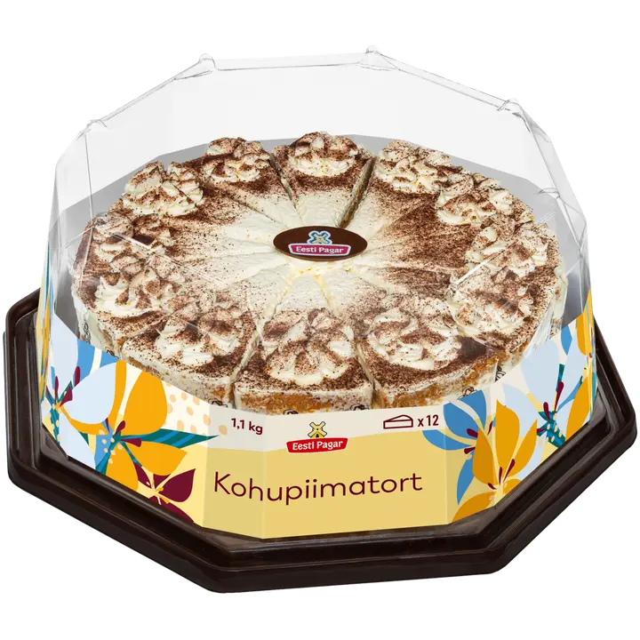 Kohupiimatort 12 lõiku, 1,1 kg