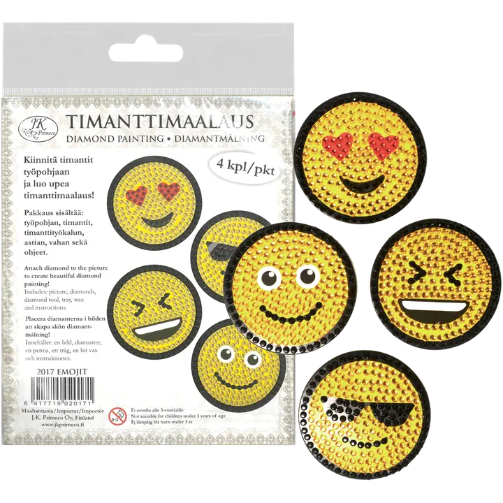 J.K. Primeco timanttimaalaus emoji 4kpl