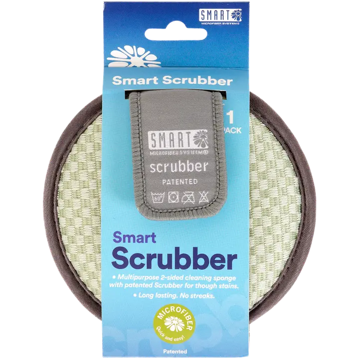 Smart Microfiber Scrubber pesusieni pesuaineella vihreä