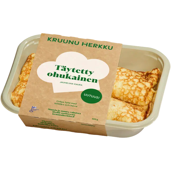 Kruunu Herkku Täytetty ohukainen jauheliha-kaura 400g