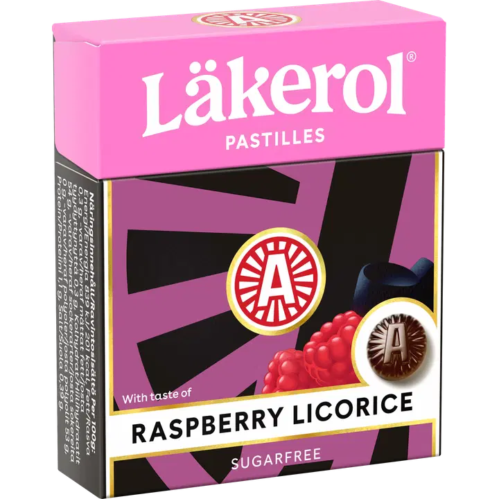 Läkerol Classic Raspberry Licorice pastilli 25g