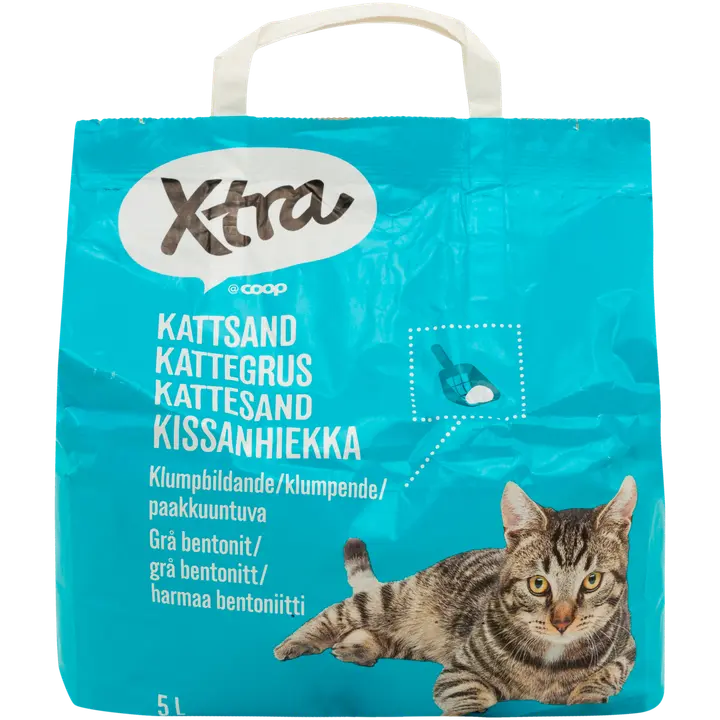 Xtra paakkuuntuva harmaa kissanhiekka bentoniitti 5l