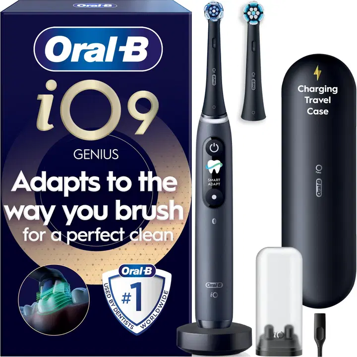 Oral-B iO9 Black Onyx sähköhammasharja + lisävaihtoharja