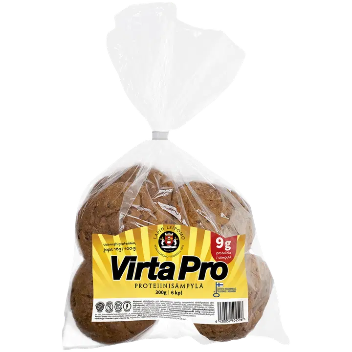 Lapin Leipomo Virta Pro Proteiini sämpylä 300g 6 kpl