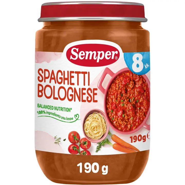 Semper Spagettia Bolognese 8kk lastenateria 190g