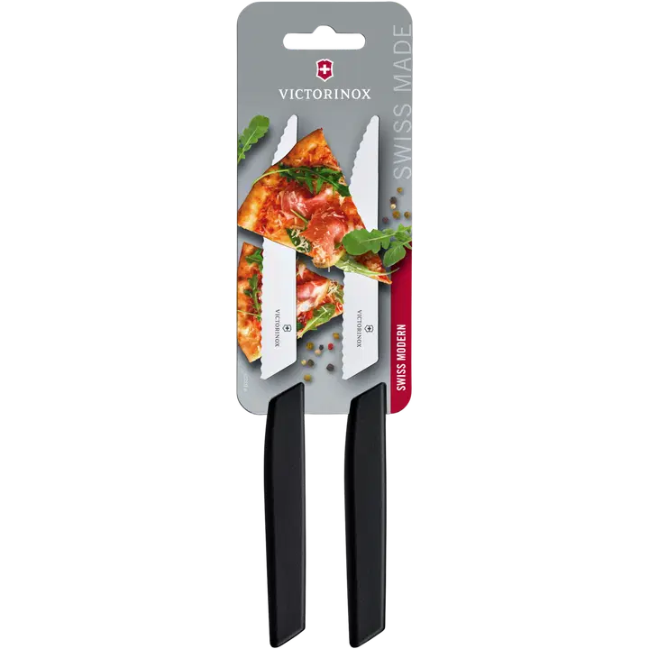 Victorinox pizzaveitsi Swiss Modern 12 cm 2 kpl musta