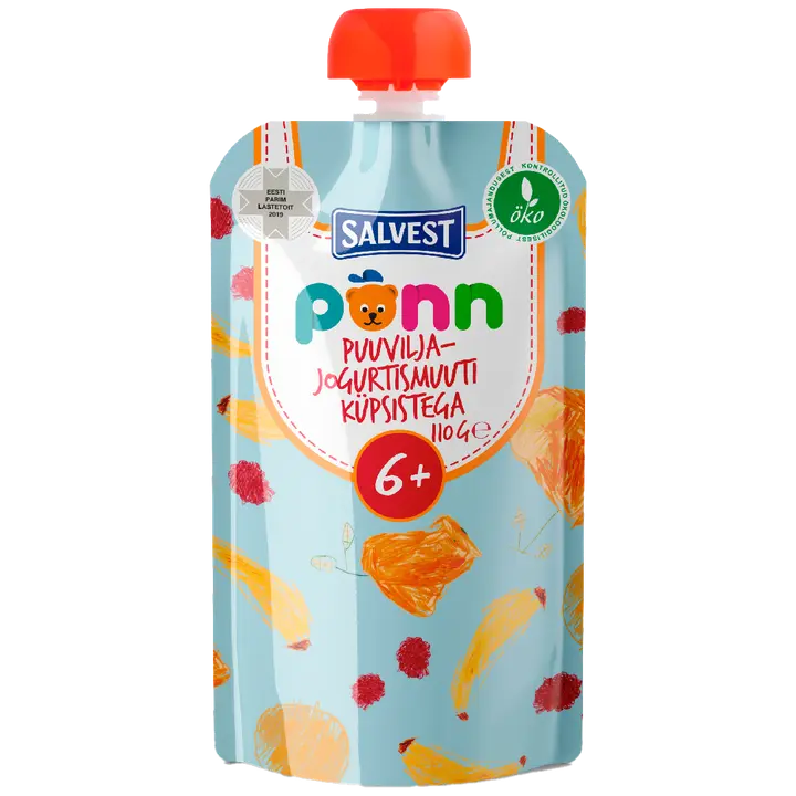 Põnn puuvil.-jogurtismuuti küpsistega 110 g, öko, alates 6-elukuust