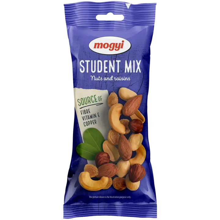 Mogyi Mix 02- röstitud maa-ja sarapuupähklite, rosinate, india pähklite