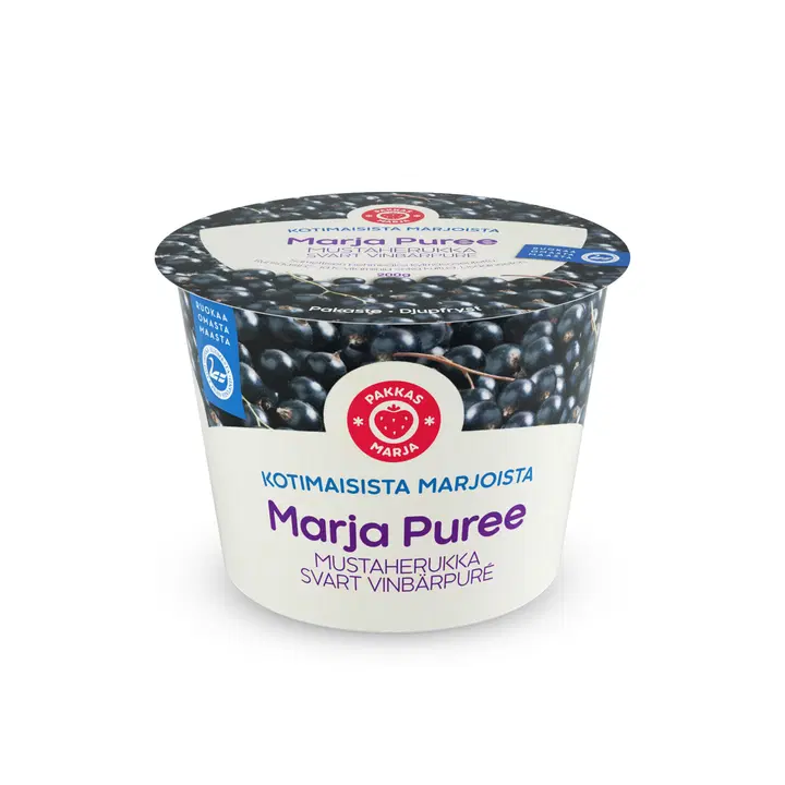 Pakkasmarja Marja Puree 200g suomalainen mustaherukka