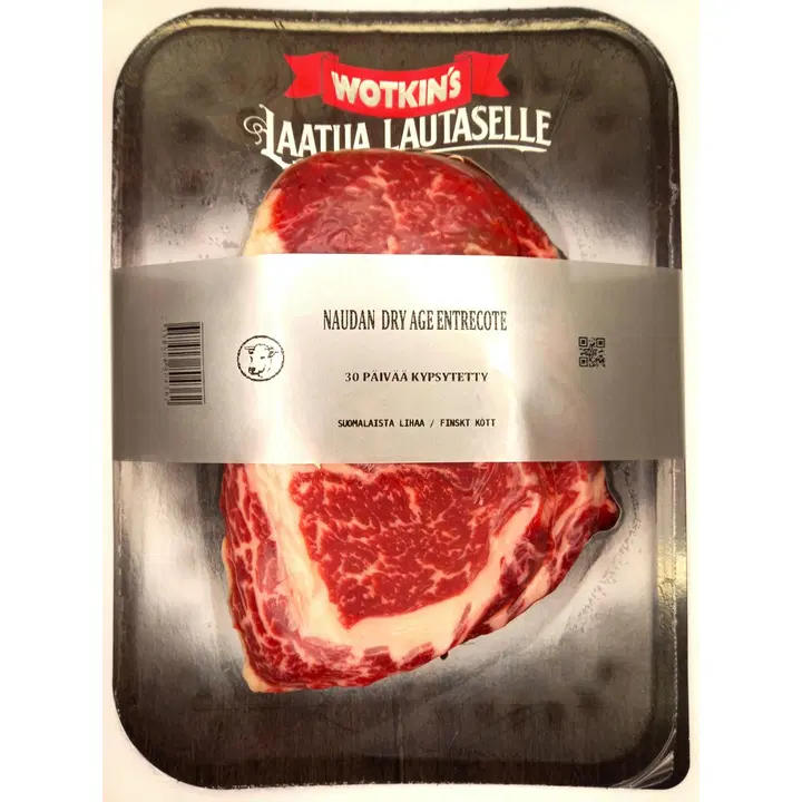 Wotkin´s Naudan Dry age entrecote n.400g skin-pakkaus