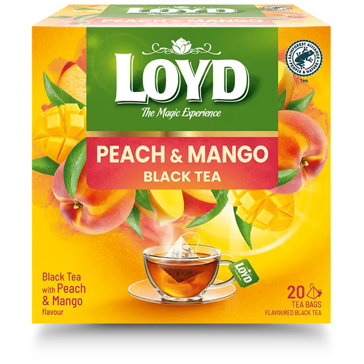 Loyd must tee virsiku ja mangoga 20x2g, püramiid