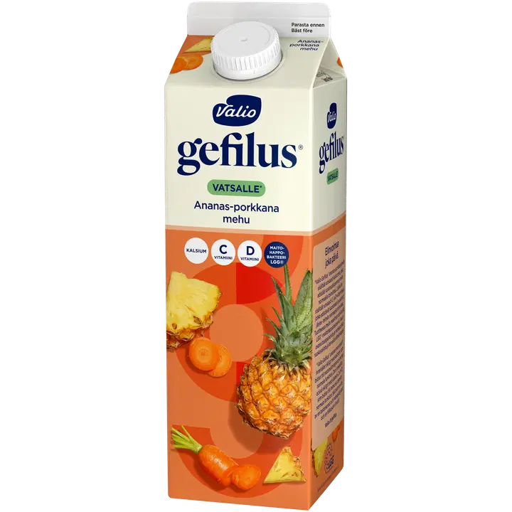 Valio Gefilus® saft 1 l ananas-morot+kalcium