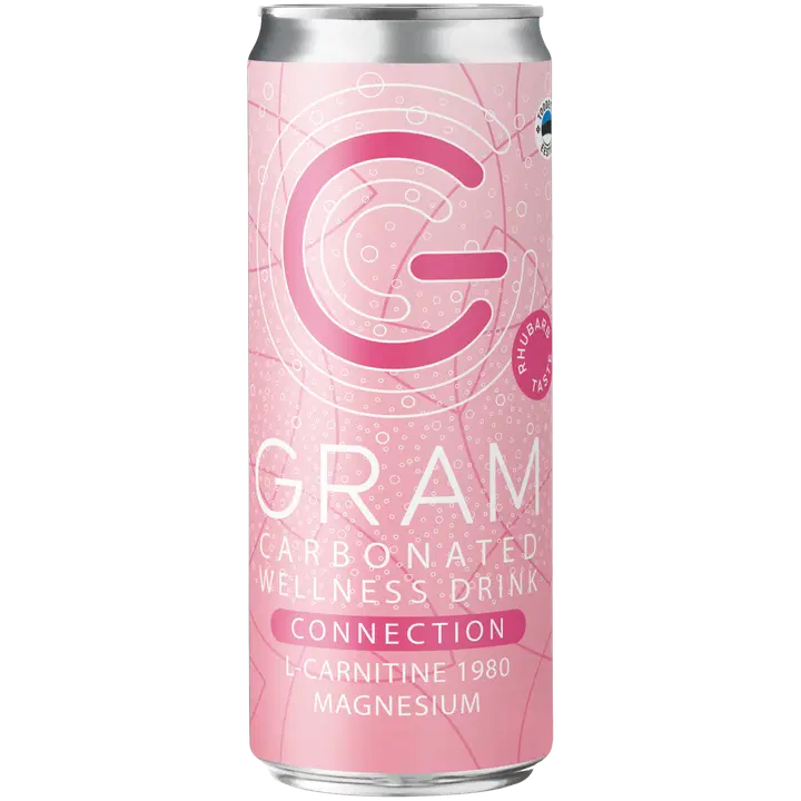 GRAM® funktsionaalne jook rabarber, karboniseeritud 330 ml