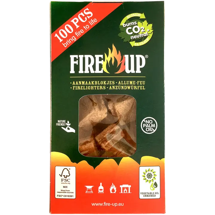 Süütekuubikud CO2 Neutral 100 tk, lõhnatud, põlemisaeg 8 - 10 min