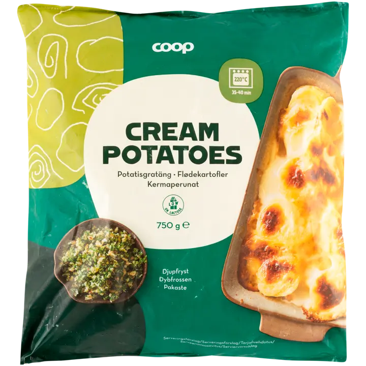 Coop kermaperunat vähälaktoosinen 750 g pakaste