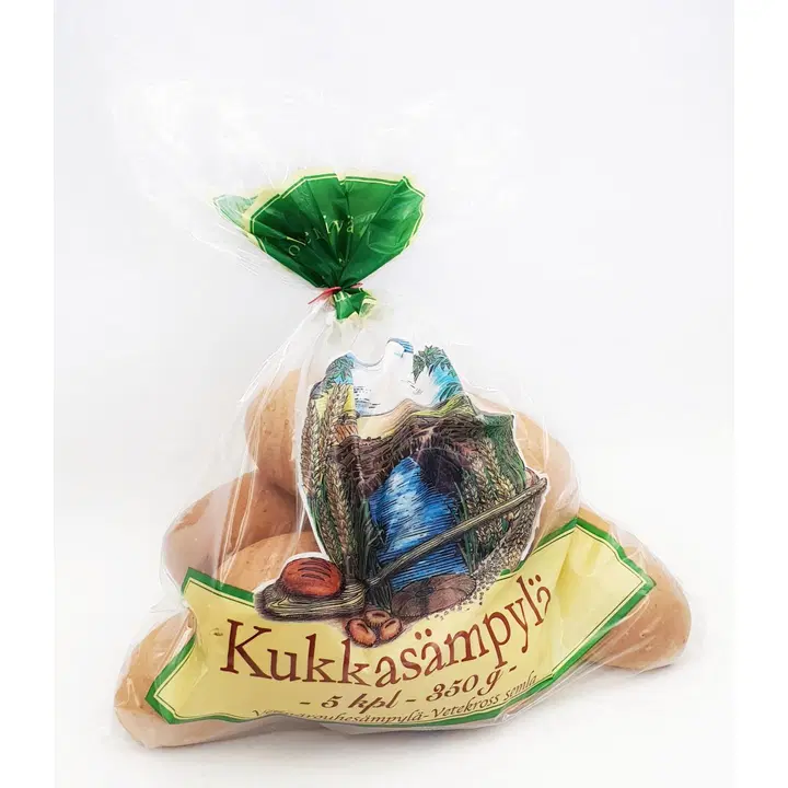 Jokioisten Leipä kukkasämpylä vehnärouhesämpylä 5 kpl 350 g