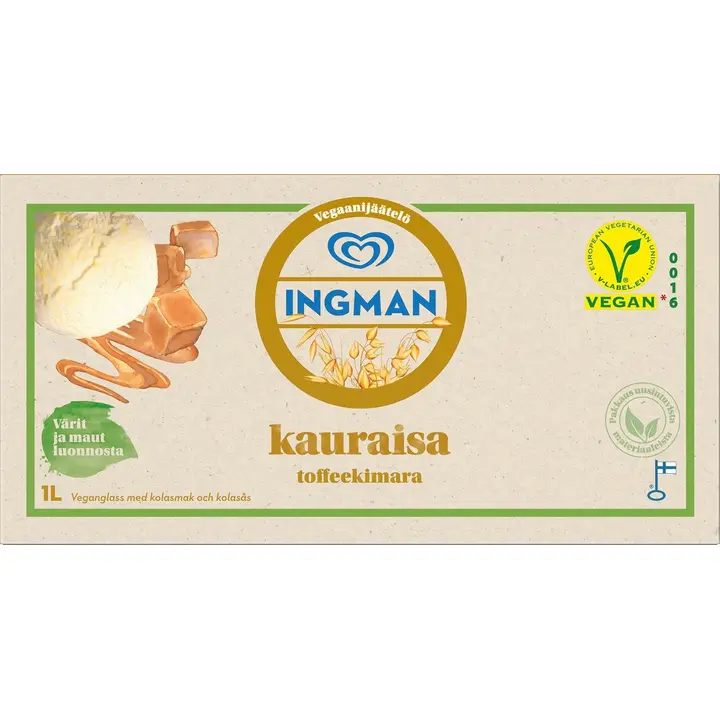 Ingman jäätelöpakkaus toffee 1L