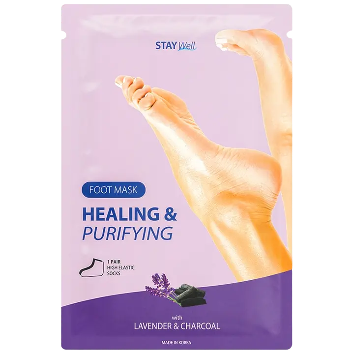 Stay Well Healing & Purifying Foot Mask CHARCOAL