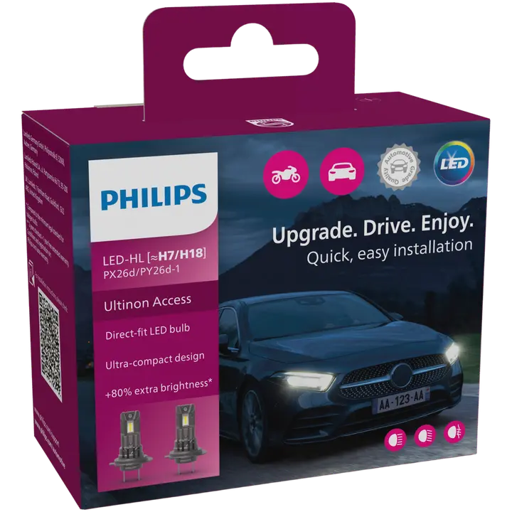 Esitule pirnid LED 2tk Philips H7/H18