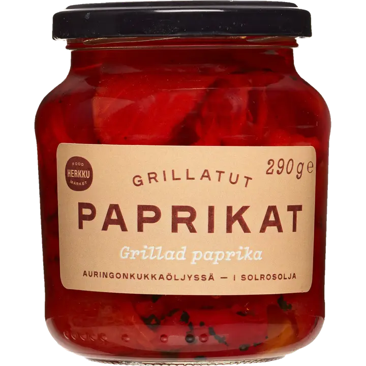 Herkku grillatut paprikat auringonkukkaöljyssä 290 g
