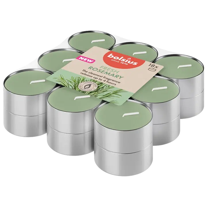 Bolsius True Scents – tuoksulämpökynttilät – Rosemary – vihreä – 18 kpl/pakkaus