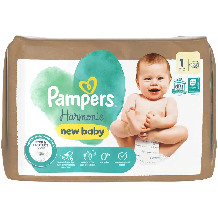 Pampers Harmonie new baby S1 2-5 kg 35 kpl vaippa