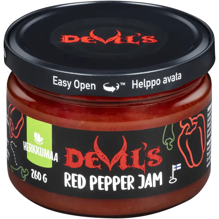 Herkkumaa Devil´s Red Pepper Jam 260g
